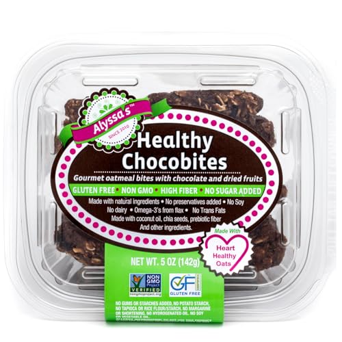 Alyssa’s Chocobites ⎸ Gluten Free Cookies, Healthy Snacks from the Bakery ⎸ Sugar Free Soft Cookies, Low Carb, Keto Protein Snacks ⎸ Gluten Free Snacks for Kids ⎸ 8 Cookies per box, 1 Pack
