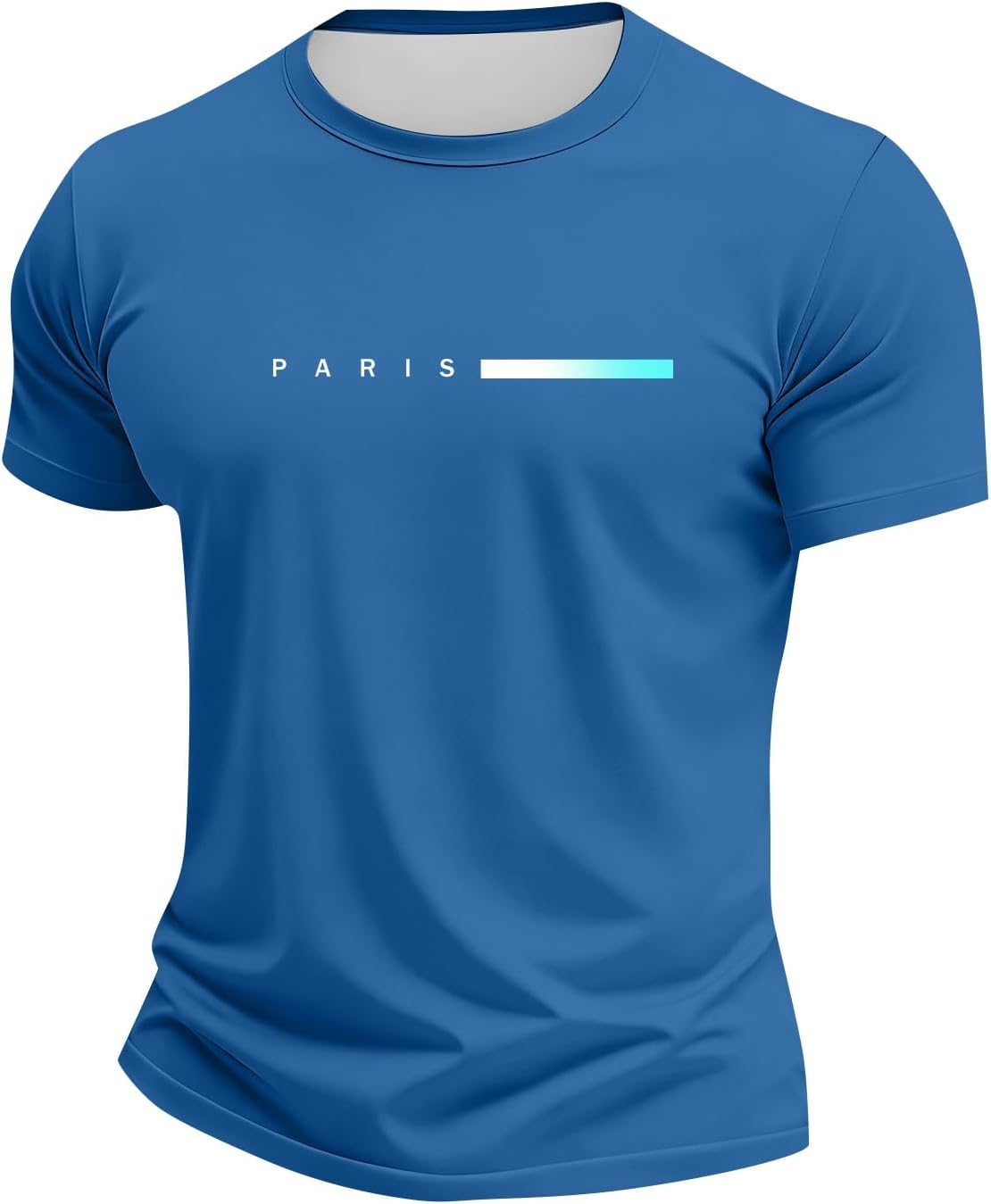 WENKOMG1 Men's Short Sleeve Letter Print Tees Summer Crewneck Athletic Wokrout Gym T-Shirt, M-3XL