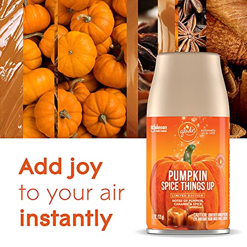 Glade Automatic Spray Refill And Holder Kit, Air Freshener For Home And Bathroom, Pumpkin Spice Things Up, 6.2 Oz #TOP3