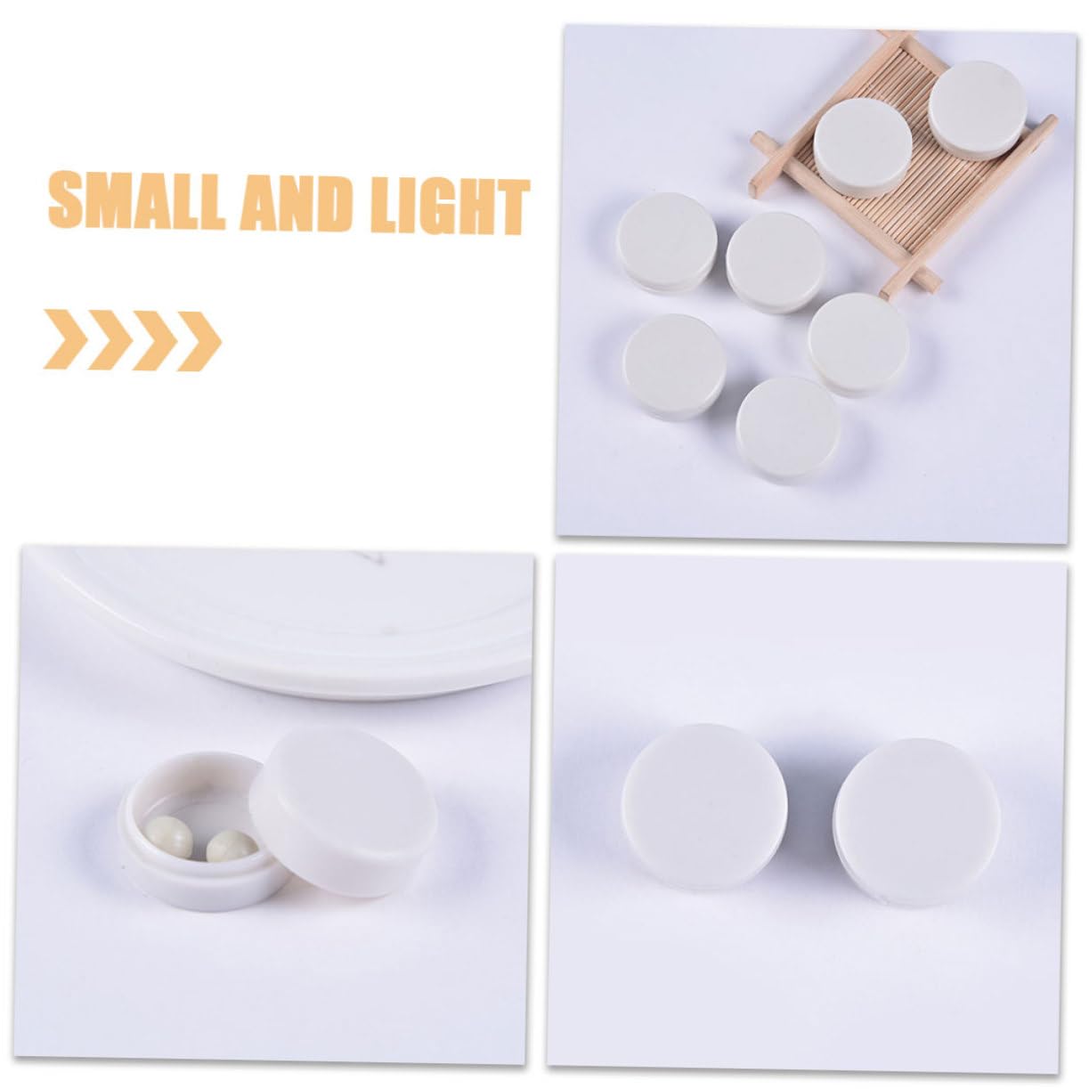 DOITOOL 50pcs Box Rattle Rattles Noise Maker Insert Ball Rattle Insert Noise Insert Rattle Balls Inserts Plastic White