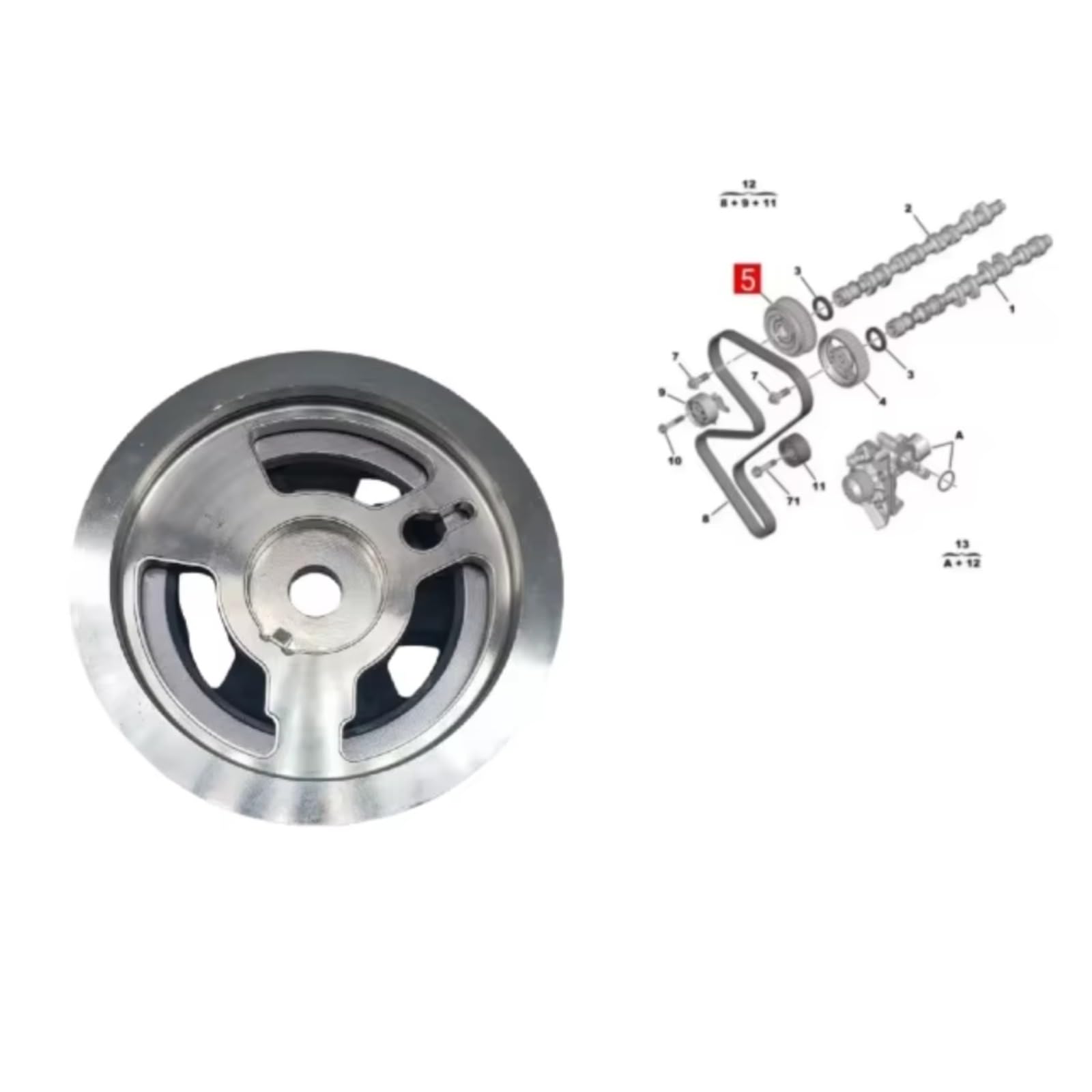 Compatible Con Citroen Para C5 9654208480 0805J4 Piezas De Repuesto De Motor De Coche Para Escape De Piñón De Árbol De Levas autopartes