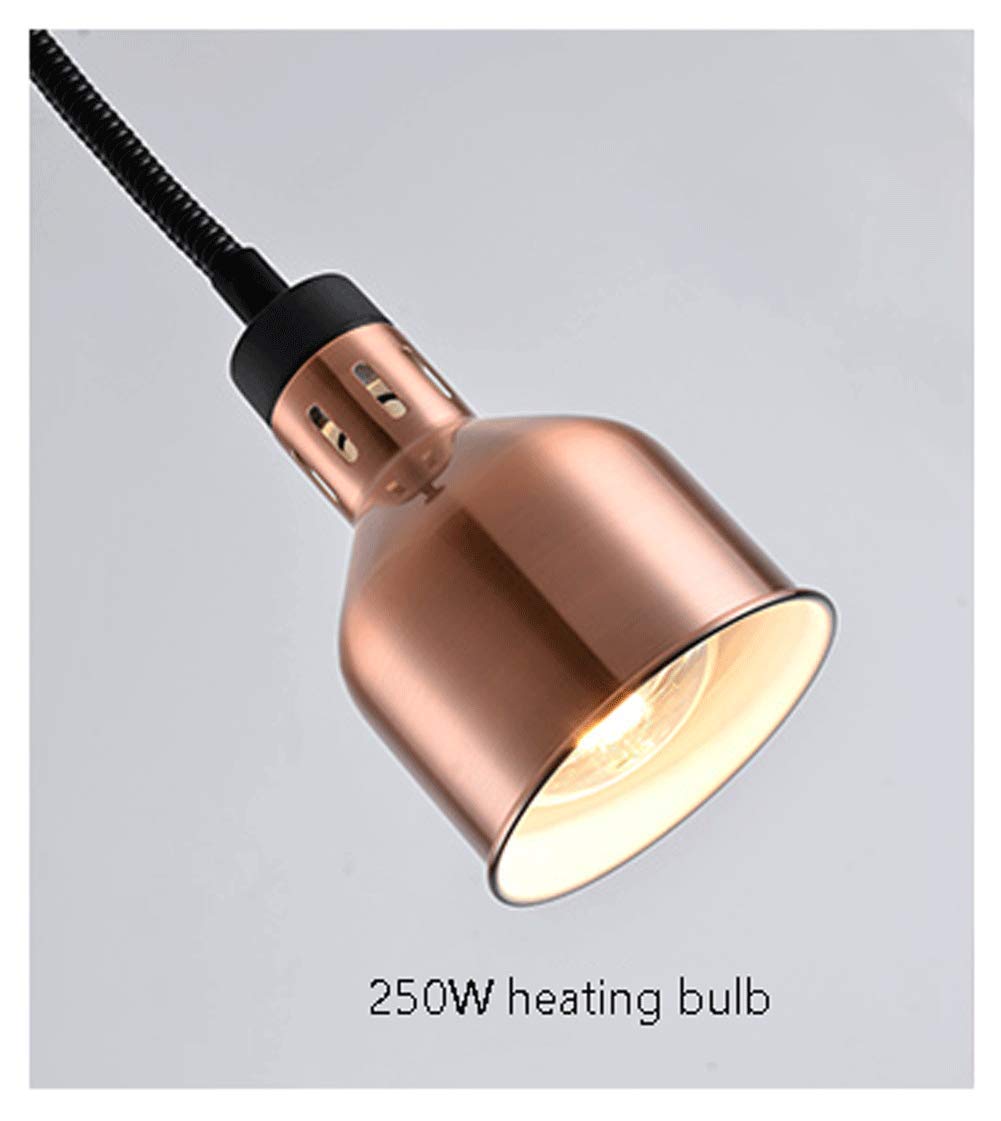 Lámpara para calentar alimentos, Lámpara de calor retráctil para alimentos con bombilla calefactora de 250W para Buffet, equipo de restaurante, 170 mm-220 V, paquete de 2