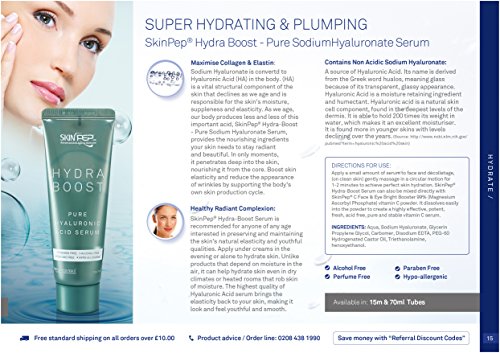 SkinPep Hydra Boost - Hyaluronic Acid Serum + Hypo-Allergenic + Acid Free - SkinPep Best Choice For Premium Quality Serum. (70ml) - Image 3