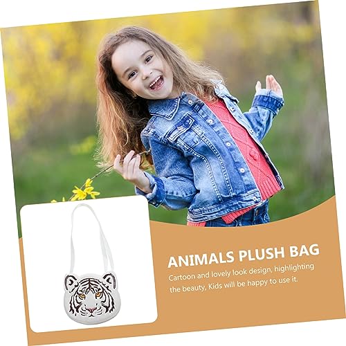 PartyKindom Tiger Plush Coin Purse Messenger Bag for Boy Girl Unisex Animal Crossbody Bag Cute Design for Daily Outings and Travel3