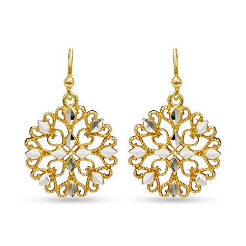 LeCalla Joyas de plata cuelga los pendientes de filigrana de corte de diamante para las mujeres turcas Cover