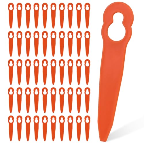 Gaethra 50 Piezas Cuchilla Desbrozadora, Cuchillas de Plástico para Desbrozadora, Cuchillas Desbrozadora Compatible con Stihl PolyCut 2-2 Polycut 3-2 Rasentrimmer FSA 45, FSA 57, FSE 52