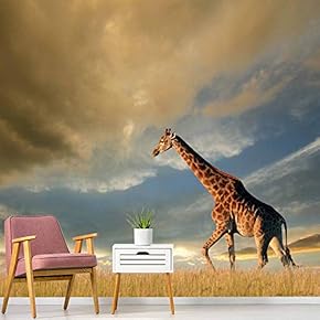 signwin Wall Mural Giraffe Removable Self-Adhesive Wallpaper Wall...