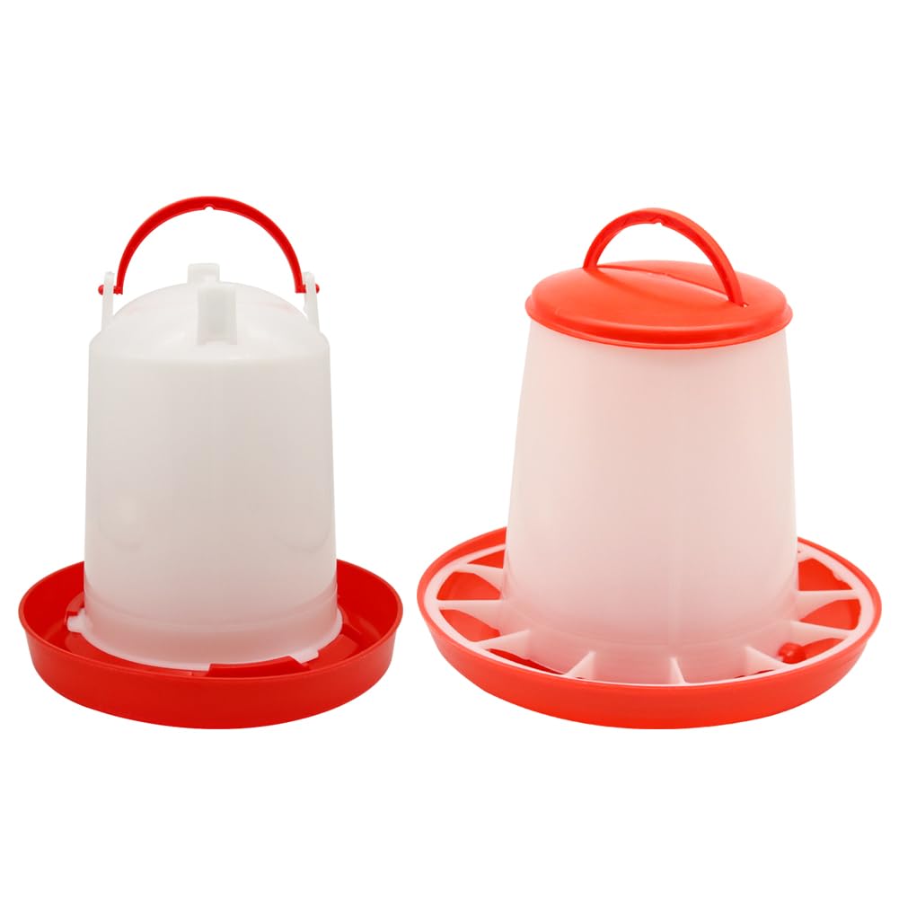 Abbeveratoio Automatico Per Polli Con Filtro - Con Catena Per Appendere, Per Galline E Pollai