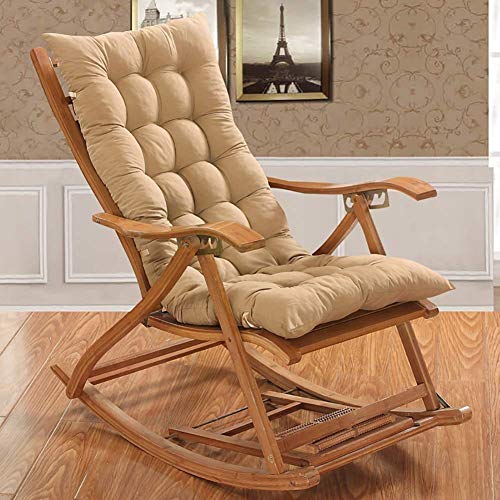 Chaise Patio Coussin Coussins de chaise,Patio Chaise dossier haut Patio Coussin Siège arrière Intérieur Extérieur Chaise longue Coussin Épaissir Pad Fauteuil Rocking Chair Mat(Non compris la chaise)