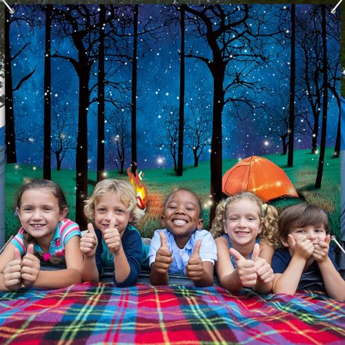 Fondo Fotográfico Camping Bosque Blulu 7x5 ft miniatura 4