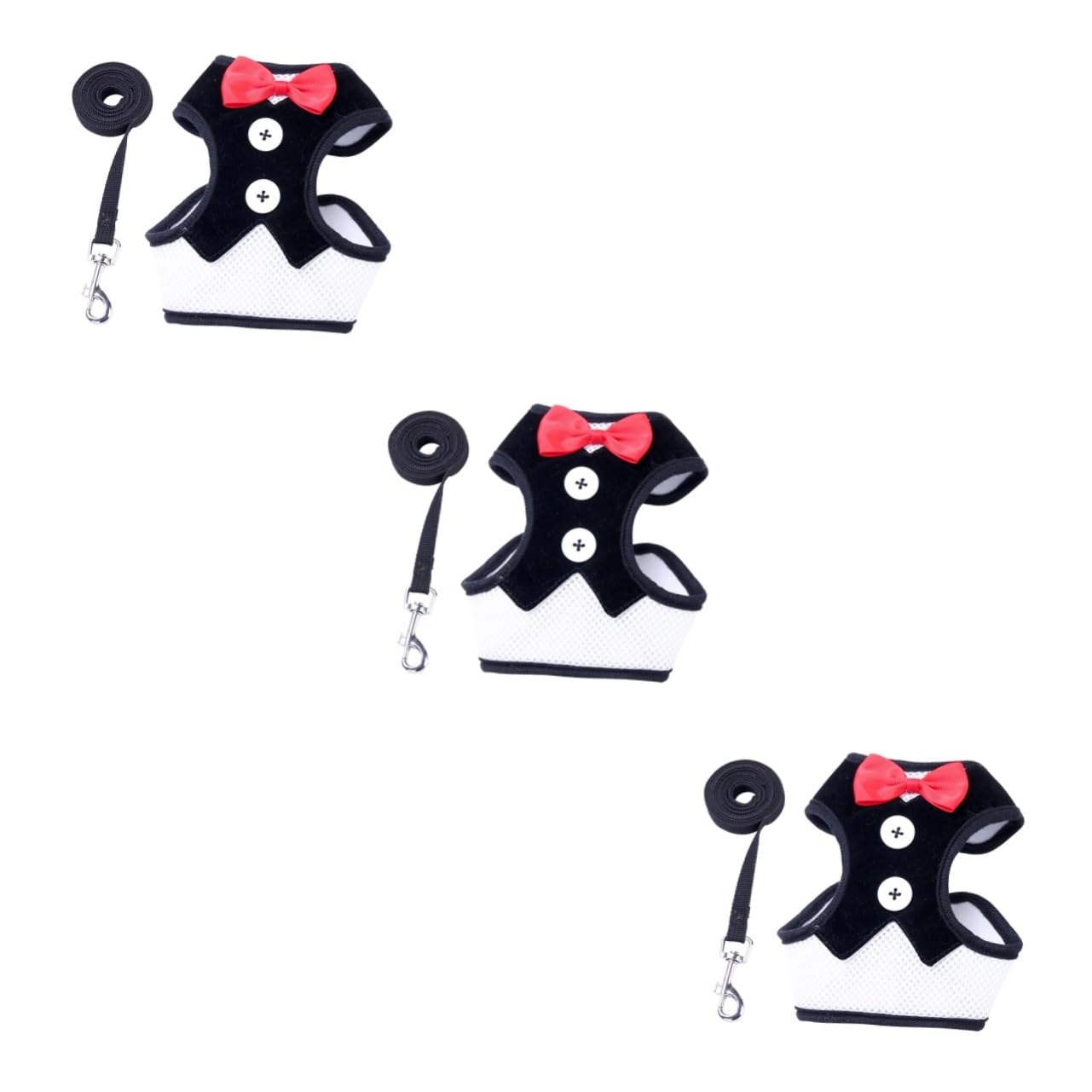 Sangle de poitrine arrière FOMIYES anti-traction avec gilet rembourré pour chien en lot de 3