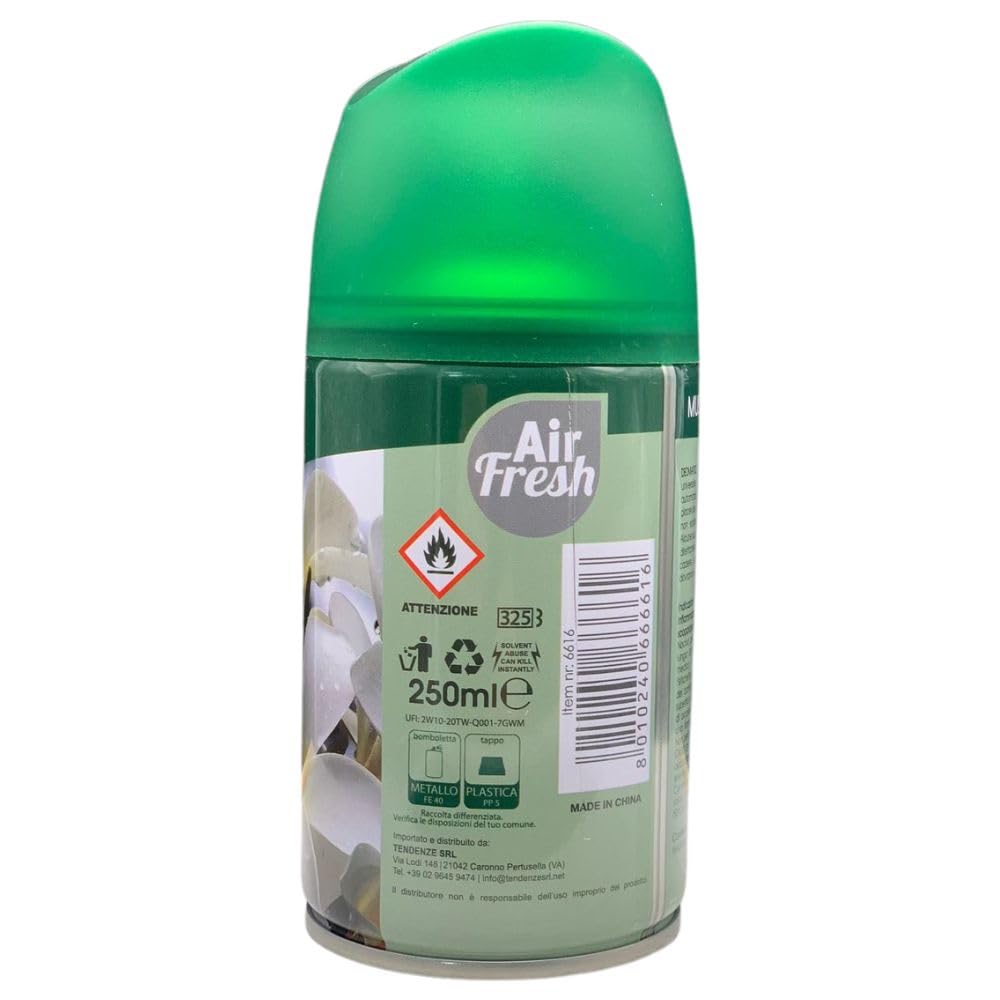 12X Deomatic, Ricarica Spray Compatibile con gli Erogatori Automatici, Ideato per Donare ai Tuoi Ambienti un Piacevole Profumo, 250ml, Disponibile in Diverse Fragranze (Muschio Bianco)