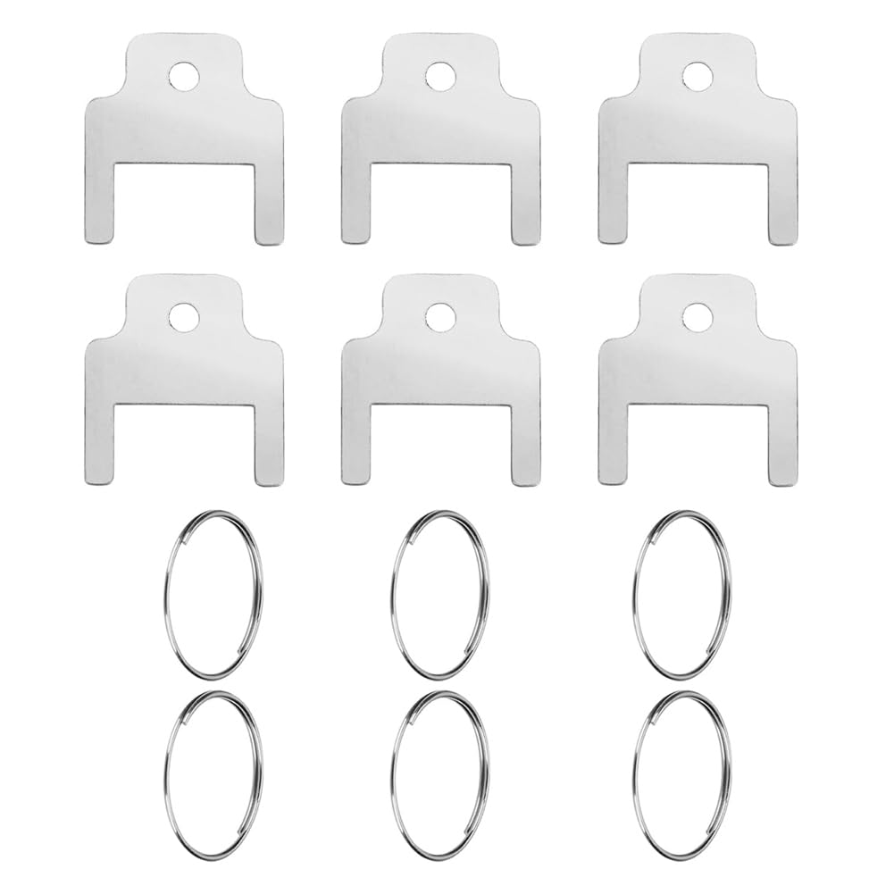 Vjsujehgy 6pcs 770301 Paper Towel Dispenser Keys,Toilet Paper Dispenser with 6 Key Rings Paper Towel Holder Key Tissue Box Key
