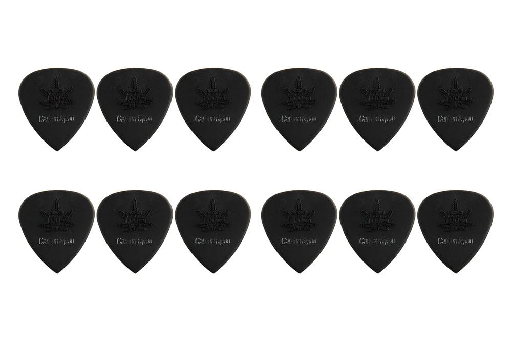 Pick Boy kostka do kostek, nylon, 1,00 mm, gruba, czarna, 12 sztuk