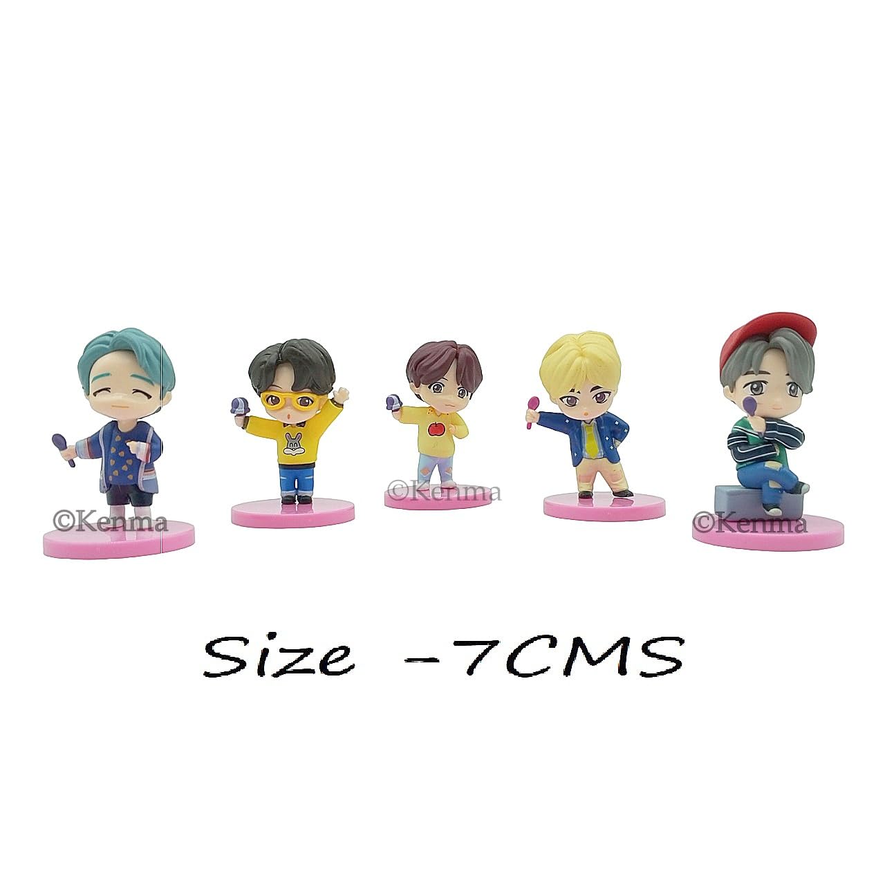 Buy KENMA BTS BT21 Bangtan Boys Set of 5 BTS Army Action Figure 7