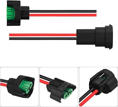 WMYCONGCONG 2 PCS H11/H8 Pigtail Socket Wiring Harness Socket Wire Connector Plug Extension Cable for Headlight