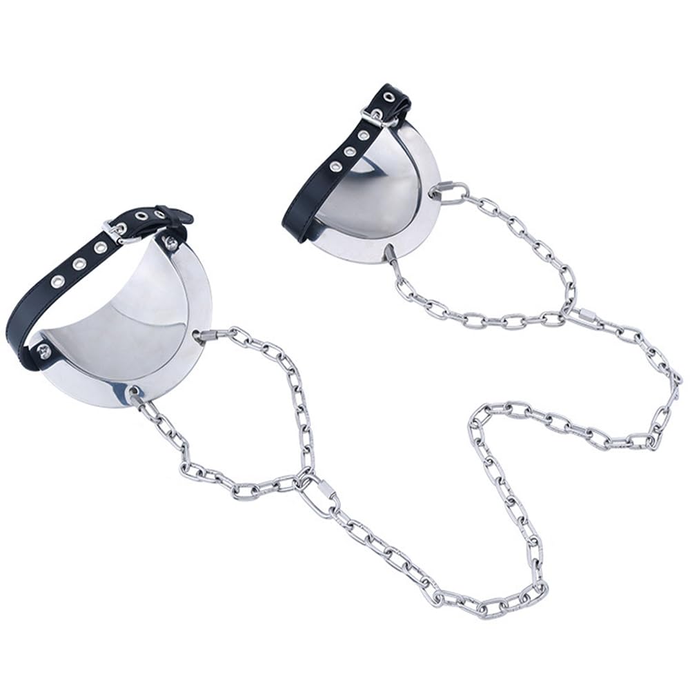 Catene bondage per seno in acciaio inox – fissaggio regolabile con barra di supporto e sprezzatore, set pinze per capezzoli BDSM per donna, accessorio fetish per giochi di ruolo