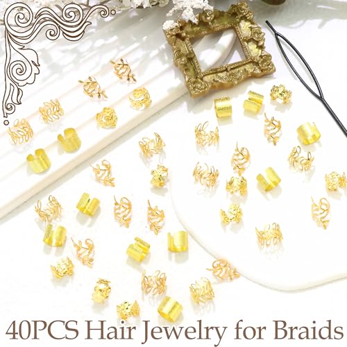 Accesorios de cabello en metal dorado, 40 piezas miniatura 2