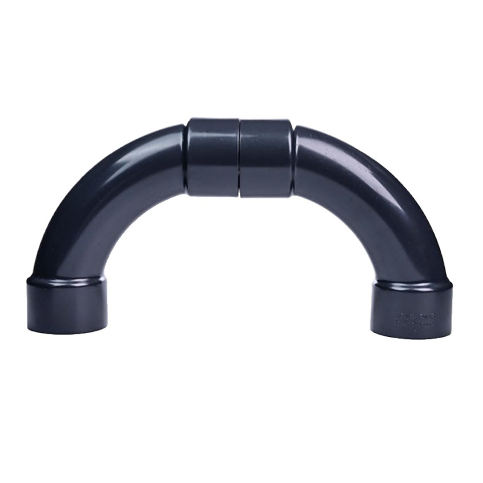 I. D tuyau en PVC en forme de lune UPVC gris foncé, coude à 90 degrés, joint d'eau en plastique lent de 12 pouces, 20~63mm(I.D 40mm)