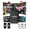 Adaptador inalámbrico 5 en 1 Android Auto y adaptador Apple CarPlay, adaptador inalámbrico Carplay con tarjeta Netflix YouTube TF, Plug & Play, fácil configuración, Magic Video Ai Box para Apple Car