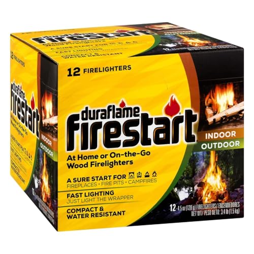 Duraflame Firestart Indoor/Outdoor Firelighters - Quick Ignition for BBQ, Fireplace, Fire Pit and Campfires