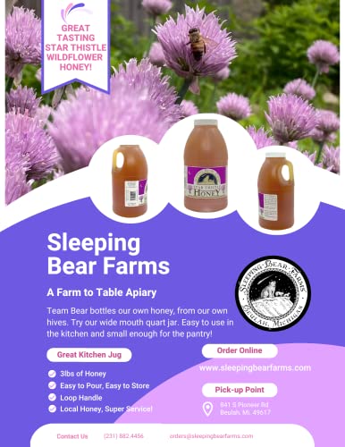 Miel Star Thistle 3 lb - Sleeping Bear Farms miniatura 4