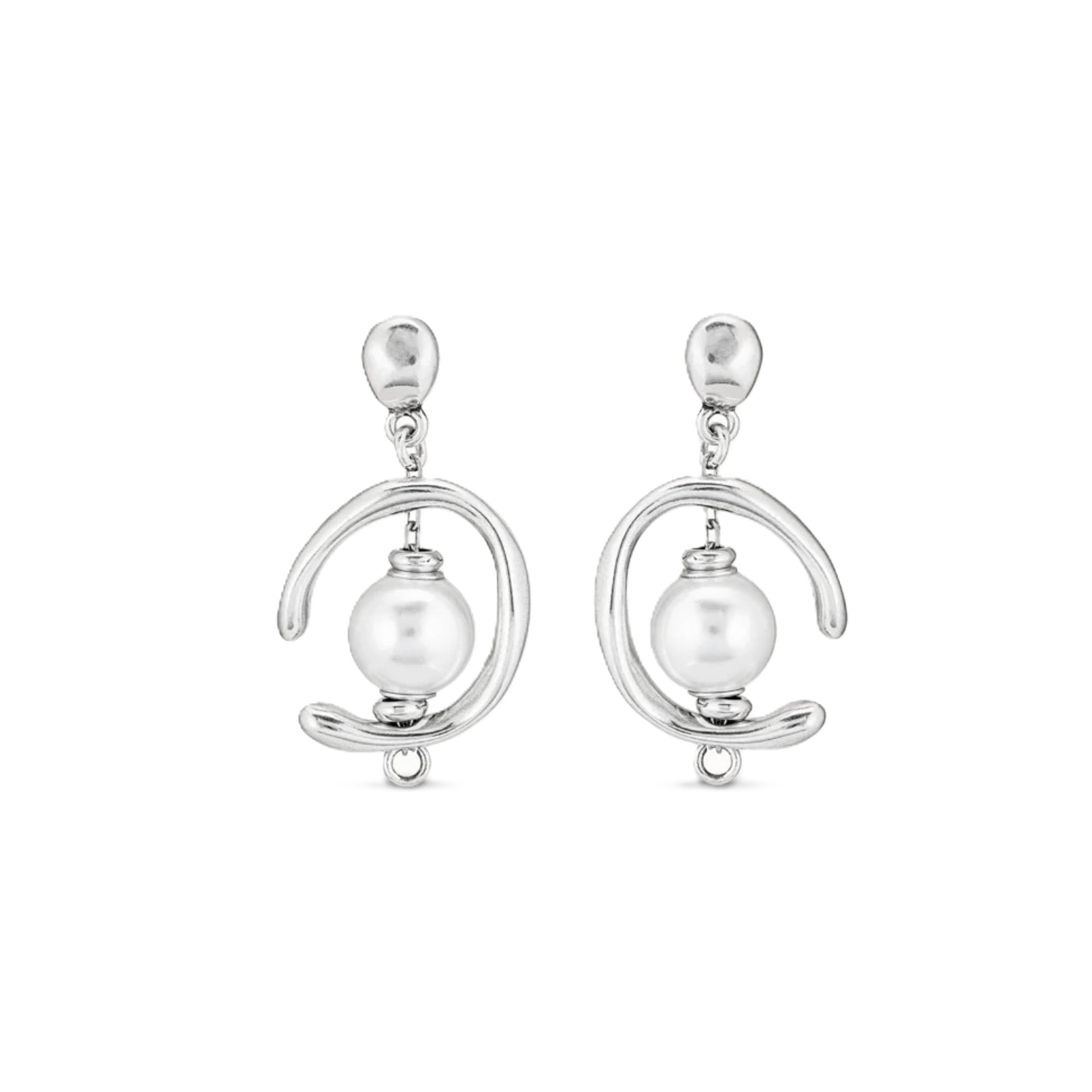 UNO DE 50 Pendant in Alloy of Metal Plated in Silver of Sterling with Perla.- Mín Longitud: 4,4