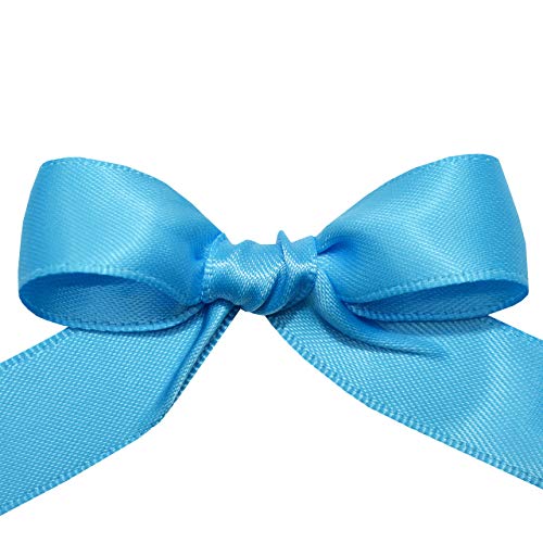 Image of Morex Ribbon 08816 /50-328 Double Face Satin Ribbon, 5 /8 inch x 50 Yd, Island Blue