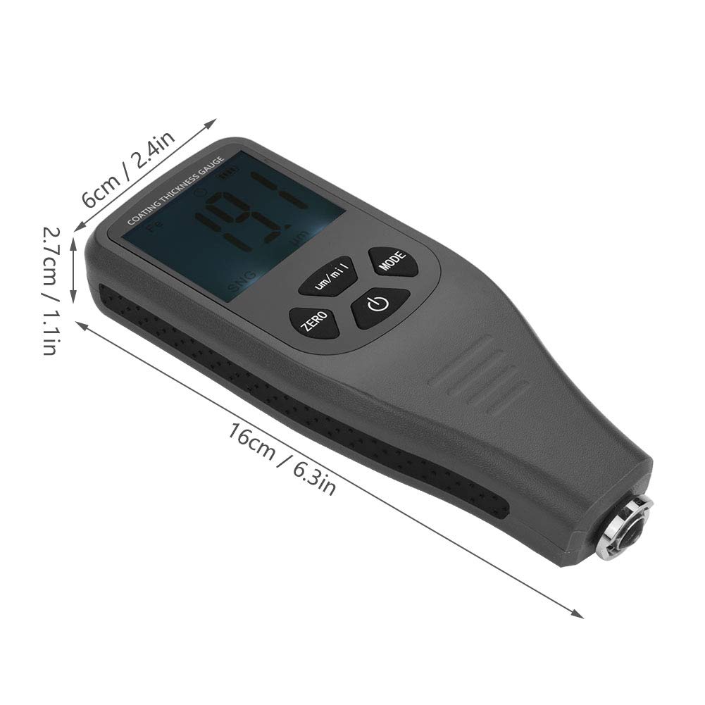 Schichtdickenmessgerät Beschichtung Meter, GM240 Digital LCD Lack Schichtdickenmessgerät Tester Metall Auto Test Messen 0~1300um