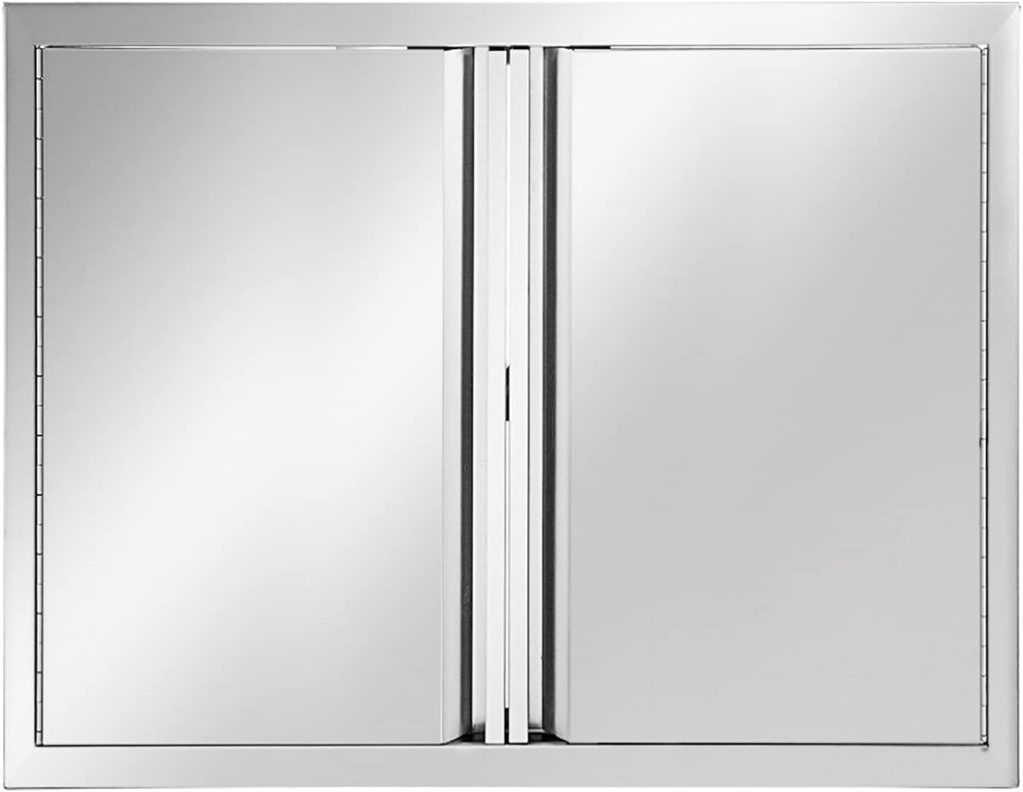BBQ Double Access Doors Stainless Steel;31"W x 24"H inch