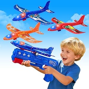 3 Pack Airplane Launcher Toys, 2 Fl...