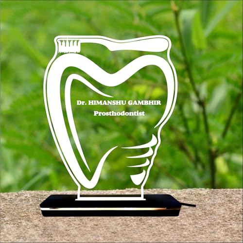 Image of DON'T JUDGE ME CUSTOMISED Doctor Lamp with Doctors Name and Design | Personalized Gift for Doctors (Warm White Color LED Light) (Dentist)