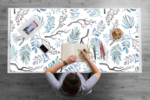 Couverture de bureau protectrice en vinyle de qualité supérieure motif branches