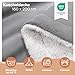Blumtal Premium Sherpa Kuscheldecke flauschig 150x200 cm - Oeko-Tex zert. Sofa Decke mit Dicker Sherpa-Innenseite - super Flauschige Decke extra dick und wärmend - Wohn- & Kuscheldecken - Grau