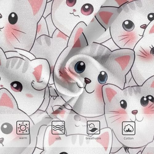 Toddler Girls Underwear 2t Cotton Panties Little Girl Fancy Briefs Girls Undies Cartoon Cats White Pink Kittens3