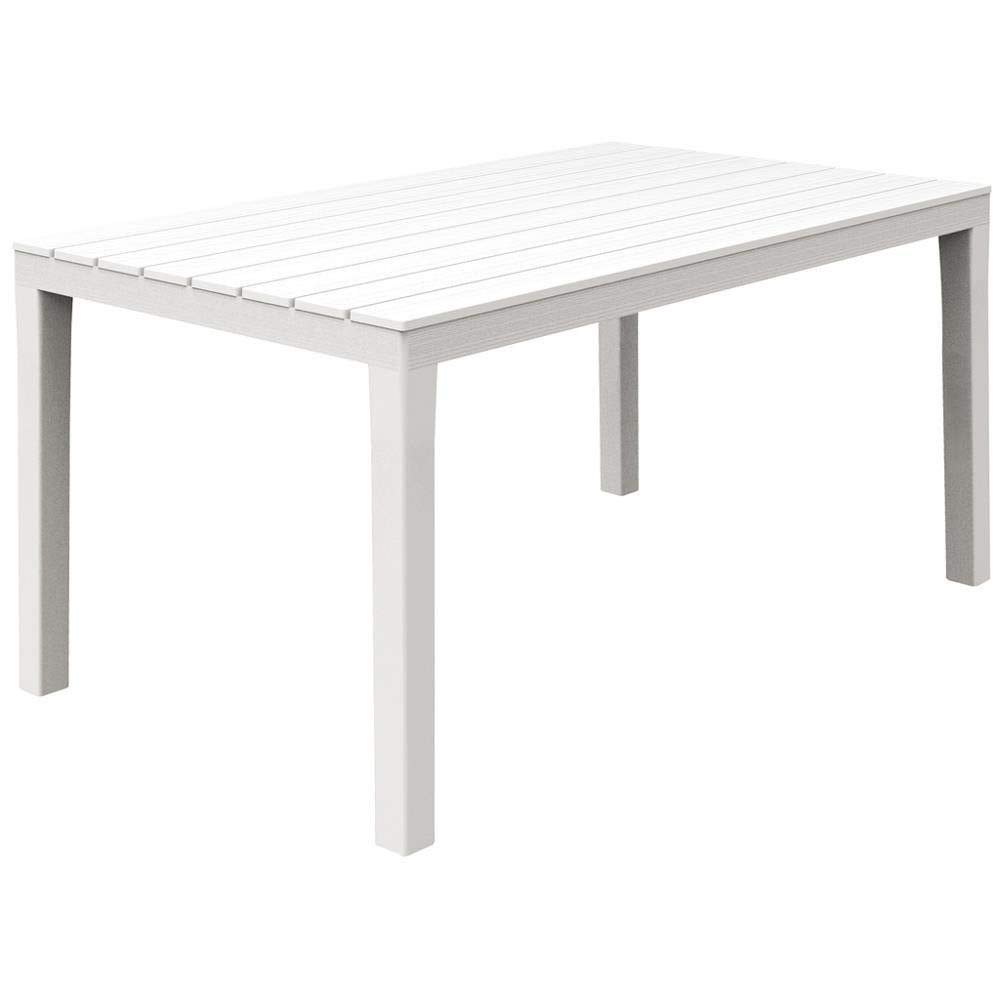 Dmora Table d'extérieur Vasto rectangulaire 138x78h72 cm Blanc Made in Italy