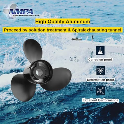 Image of VIF Boat Propeller Compatible with Mercury Mercruiser Alpha One /Bravo One Outboard Motors 135HP 150HP 175HP 200HP 225HP 250HP 300HP, 2&4-Stroke, Aluminum Propellers,15 Spline Tooth, Rh