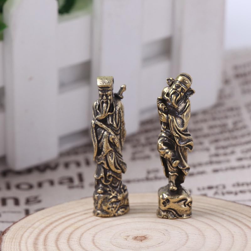 8 Piezas Estatuas de Latón de Los Ocho Inmortales para Decoración miniatura 6