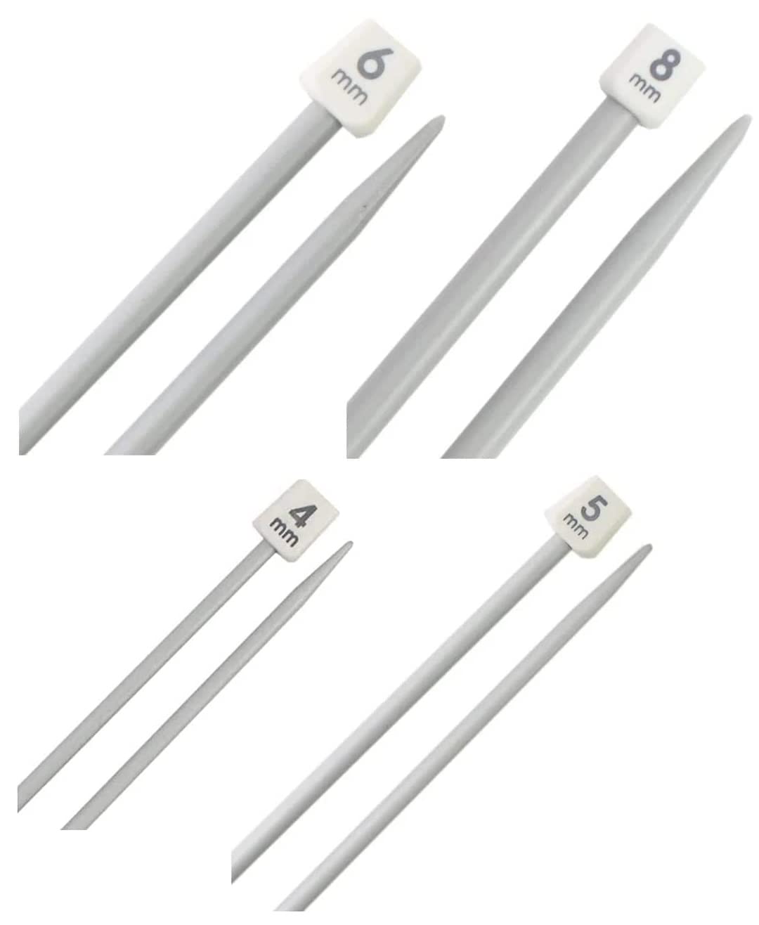 8 Pz/set Aghi Per Maglieria Neri Manico In Plastica Ganci All - Foto 10