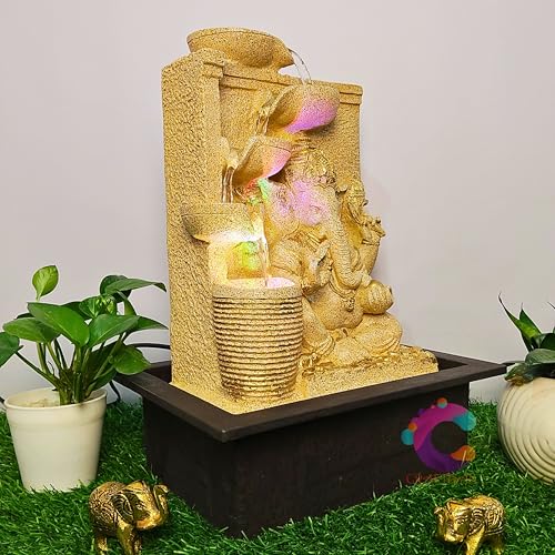 Image of Decorative Water Fountain for Home Decor, Office, Indoor & Outdoor, Garden, Puja Room, Vaastu, Reception, Spa, Gifting. (C-011)