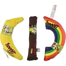 2-Pack YEOWWW! Organic Catnip 3-Toy Variety Pack with Cigar, Banana, and Rainbow