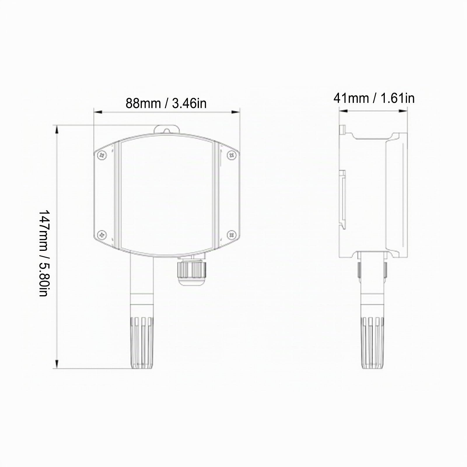 Sensore di Temperatura e umidità Wireless Trasmettitore di umidità e Temperatura Ad Alta Precisione Termometro Igrometro Digitale Interno Esterno DC 0-10V