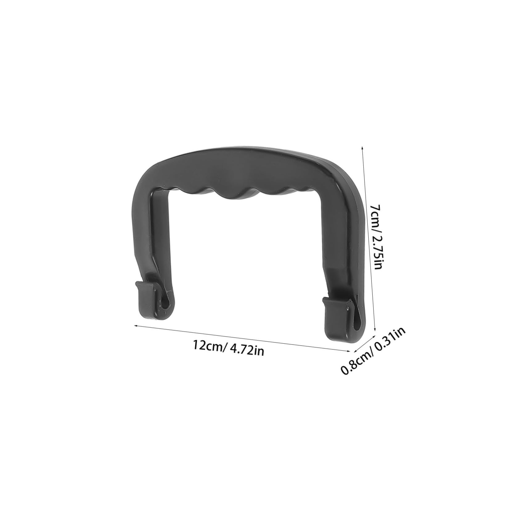 HANABASS Maniglia per Cat Carrier in Plastico Nero, Design Ergonomico senza Odori, 4 Pezzi Adatti per Gabbie e Trasportini di Vari Animali