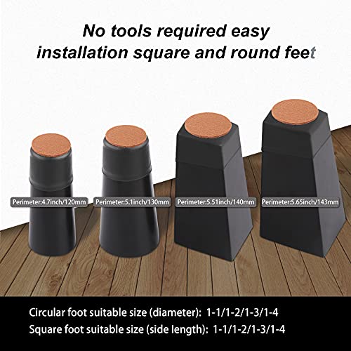 Image of Chair Leg Protectors for Hardwood Floors, 16 Pcs Chair Leg Floor Protectors with Silicone Felt Furniture Pads Non-Slip, Free Moving Table Leg Covers, Stool Leg Protectors Caps, Fit:1.18-1.65 Inch