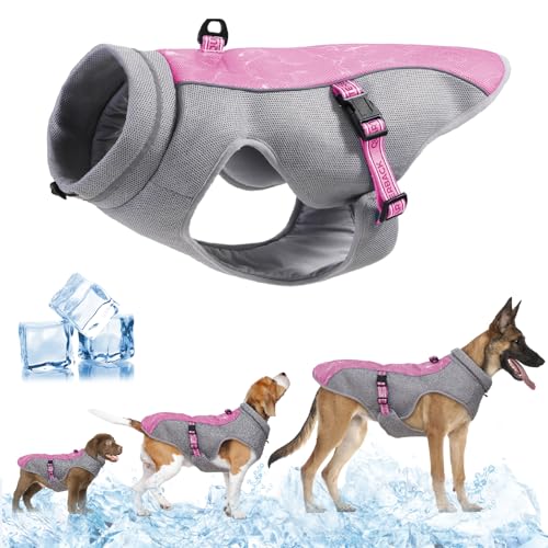TOPSOSO Gilet Rinfrescante Cane Rosa L