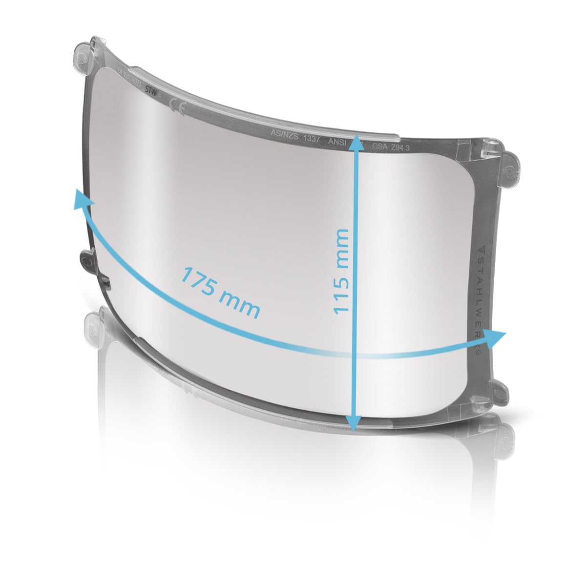 STAHLWERK Vorsatzscheiben/Ersatzscheiben für Bullet Automatik-Schweißhelm 3-in-1 – 6er Set Ersatzgläser, innen und außen, Schweißschutzglas, Visierglas, Schutzglas nach EN ISO 16321