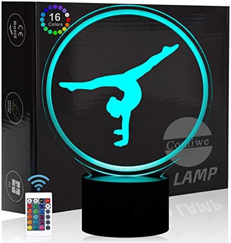 Comiwe Cat (A) 3D Illusion Night Light Toys,16 Colours Change Smart Touch & Remote Control,Home Decor LED Bedside Table Desk Lamp,Christmas Birthday Gift for Girls Boys Kids Adults Friends & Family
