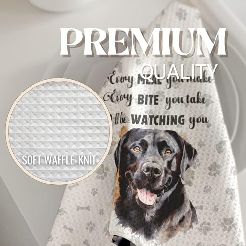 INNObeta Black Labrador Gifts Kitchen Towel 2 Pack, 16x24 in Microfiber Dish Tea Towel for Christmas - Image 4