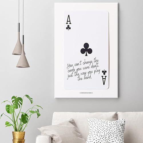 Miniatura 7 de DFAIUY Póster de póquer de chicas de la suerte en blanco y negro, divertido juego de cartas preppy as preppy as arte de pared  impresiones de