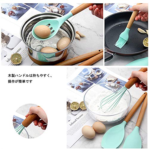 Set di 12 utensili da cucina in silicone, utensili da cucina